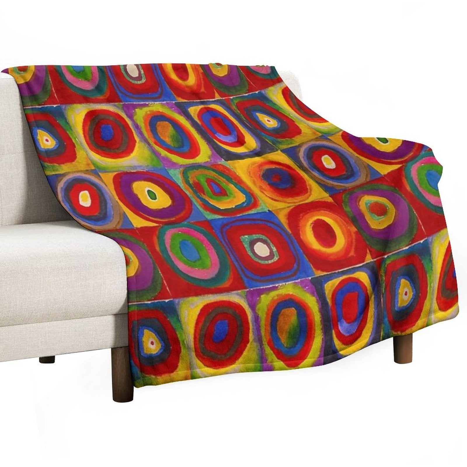 KANDINSKY HD - Color Study Squares Art Painting Wrinkle-free Throw Blanket