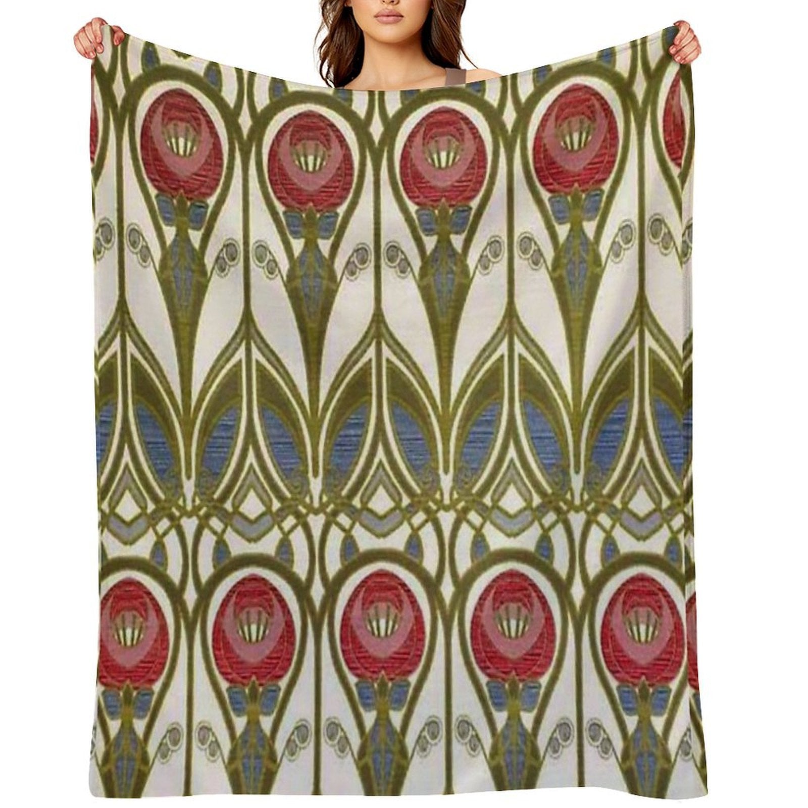 Charles Rennie Mackintosh Design Durable Throw Blanket