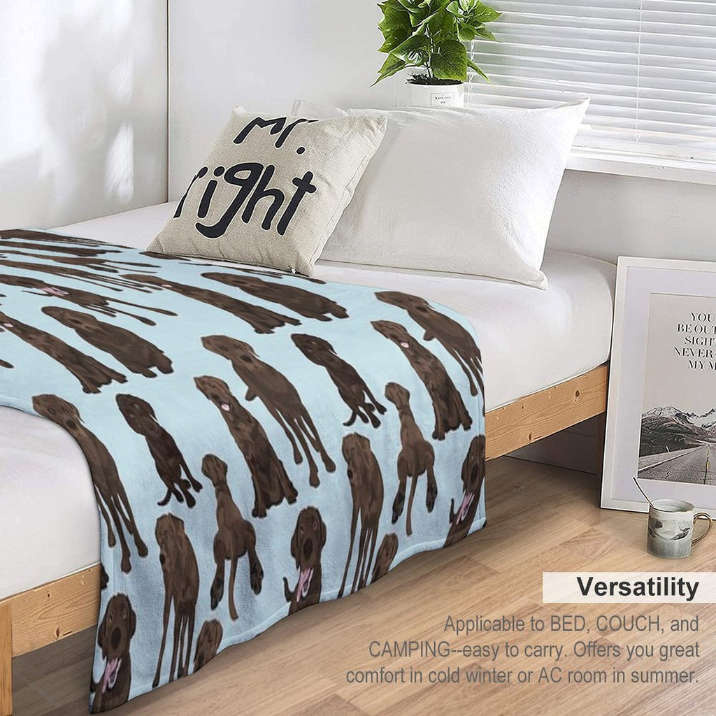 Chocolate Lab Quick-dry Throw Blanket