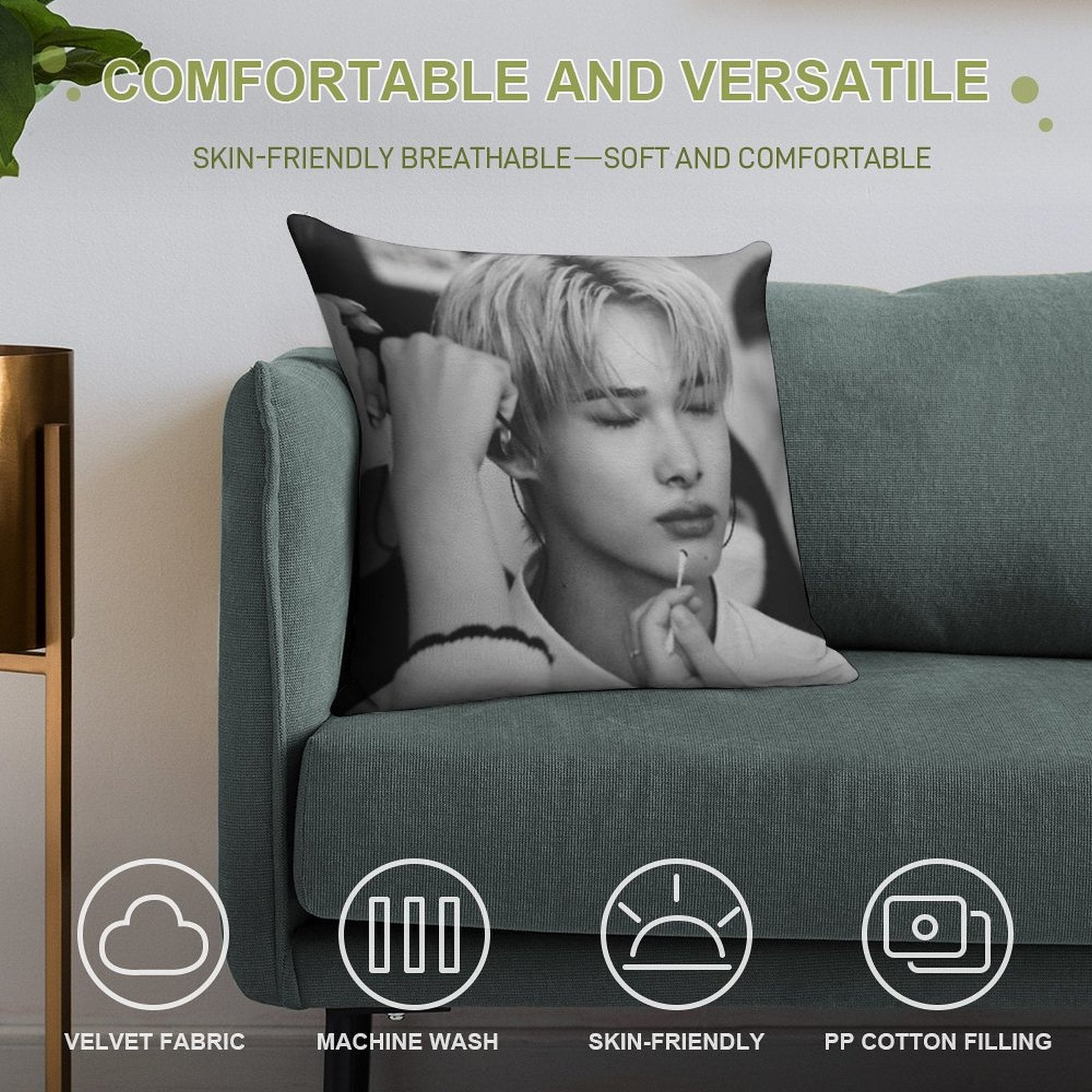 NIKI Soft Easy Maintenance Throw Pillow