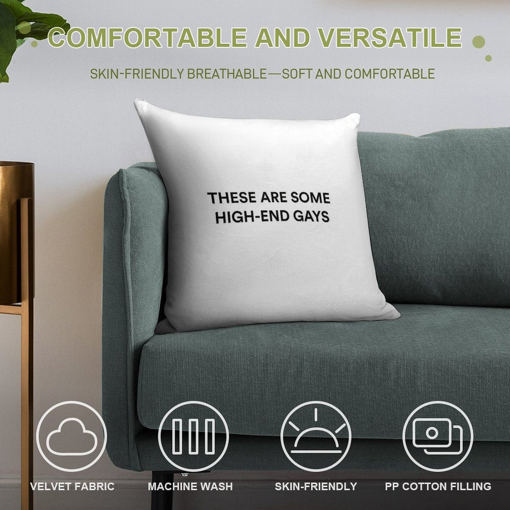 THESE ARE SOME HIGH-END GAYS  Tanya from White Lotus Soft Washable Throw Pillow