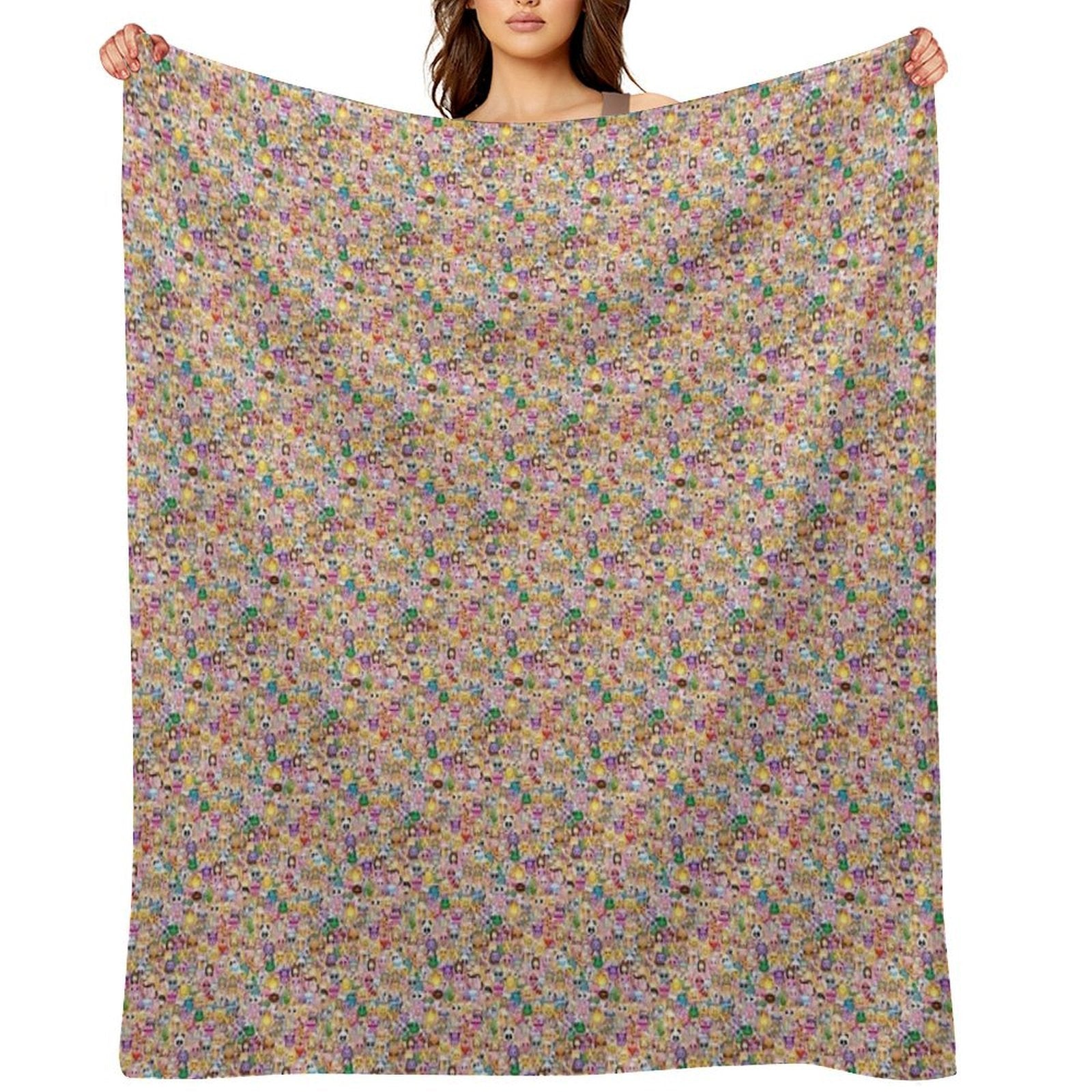 Copy of Lots of Colors And Funny Things Easy Care Throw Blanket