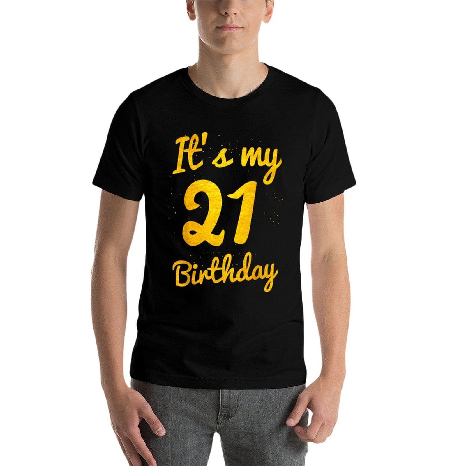 Happy 21 Years Old Birthday It's My 21st Birthday 21st Bday  Rolled Sleeves T-Shirt
