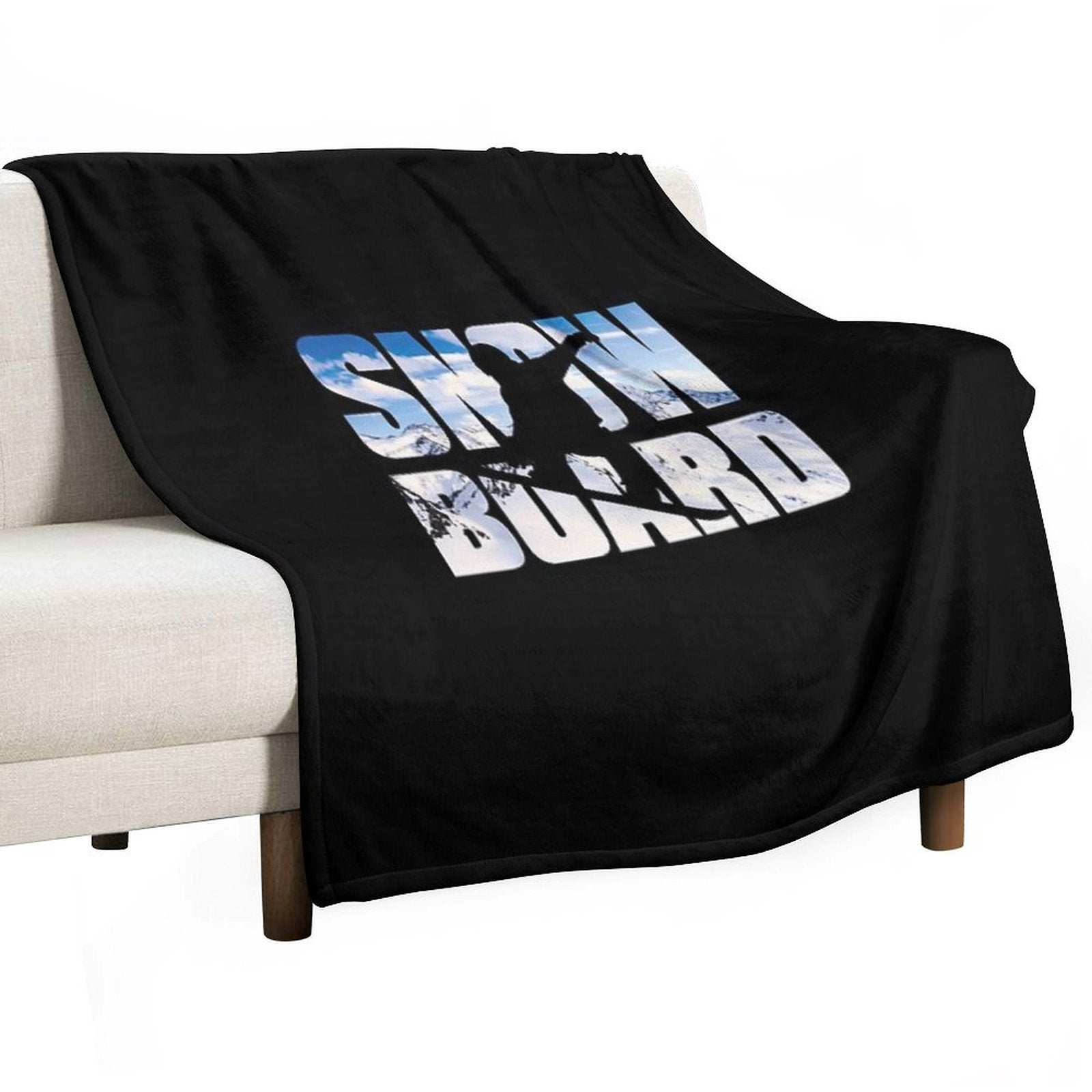 Snowboard Eco-conscious Throw Blanket