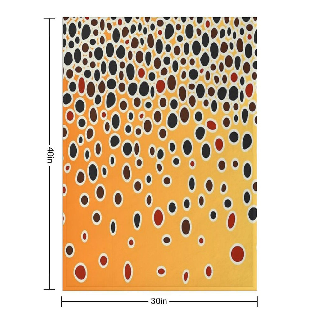 Brown Trout Skin Wrinkle-free Throw Blanket