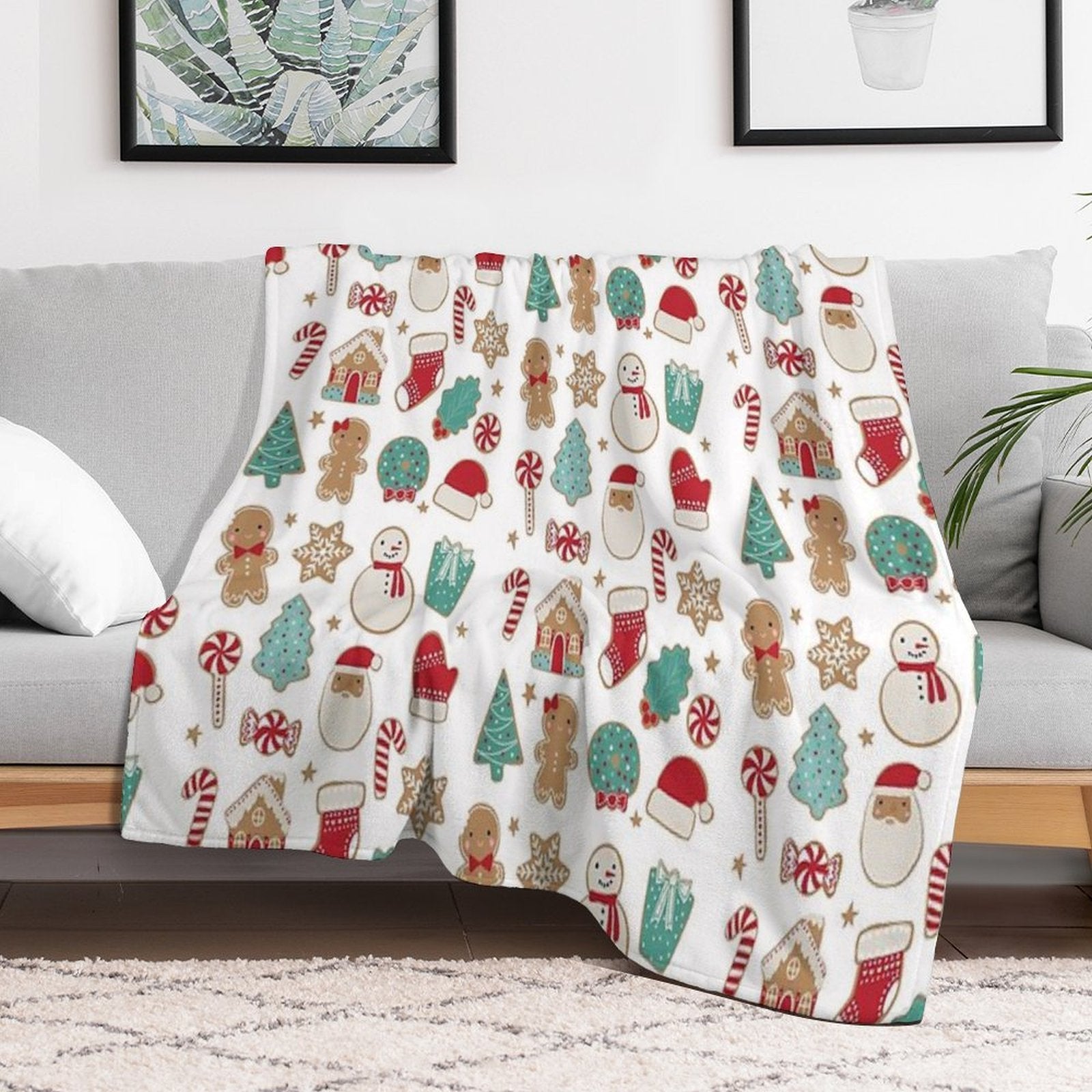 Christmas Cookies Durable Throw Blanket