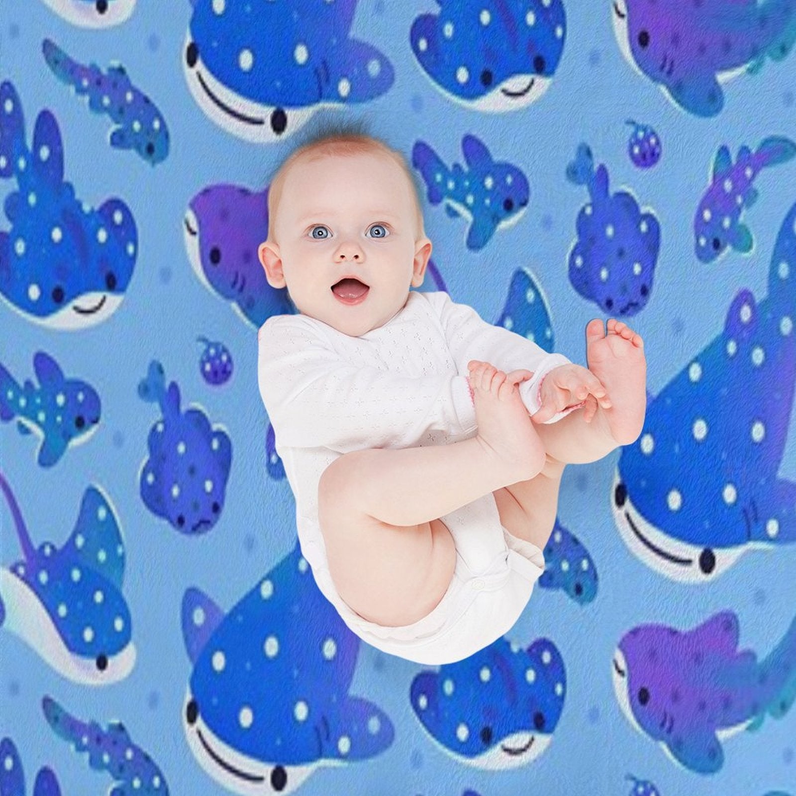 Polka Dot Shark Comfort Throw Blanket