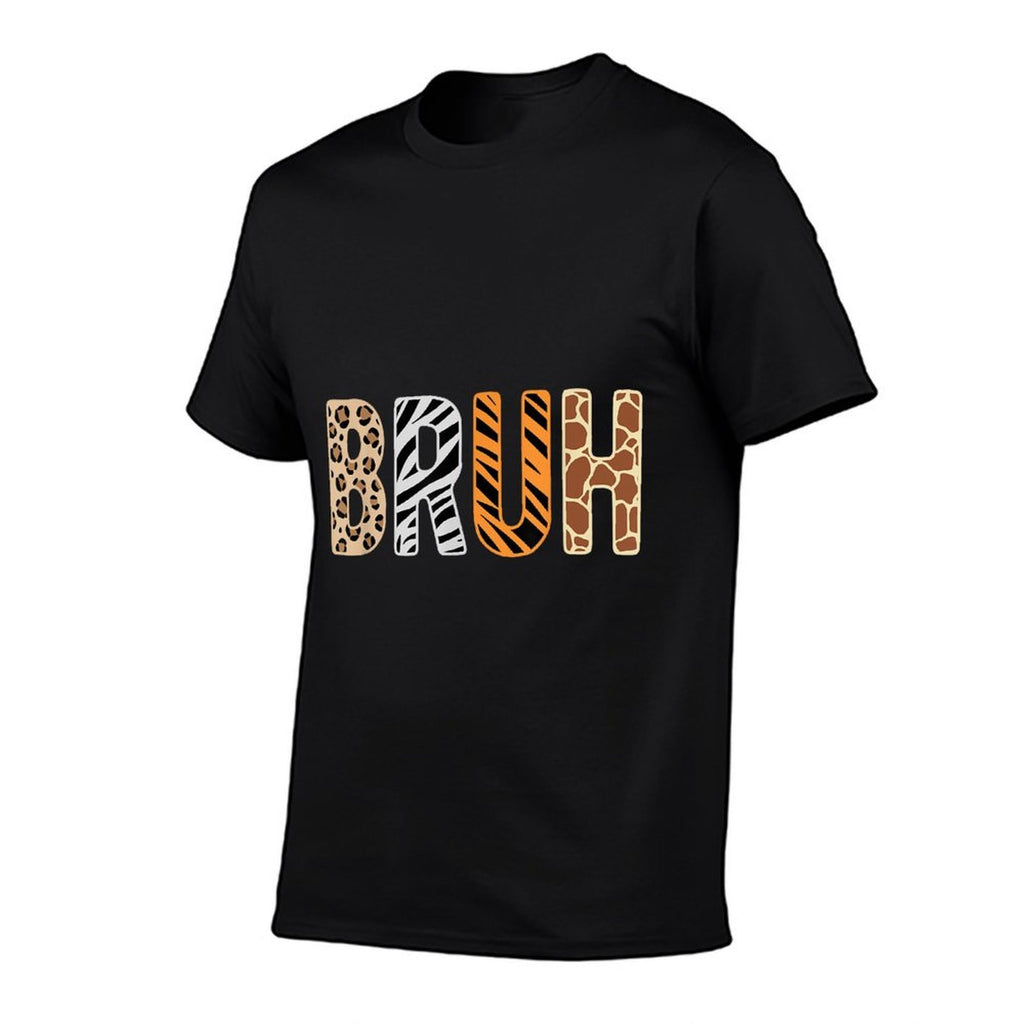 Safari Animals Wildlife Zookeeper Funny Bruh Boysns  Slim-fit Cut T-Shirt