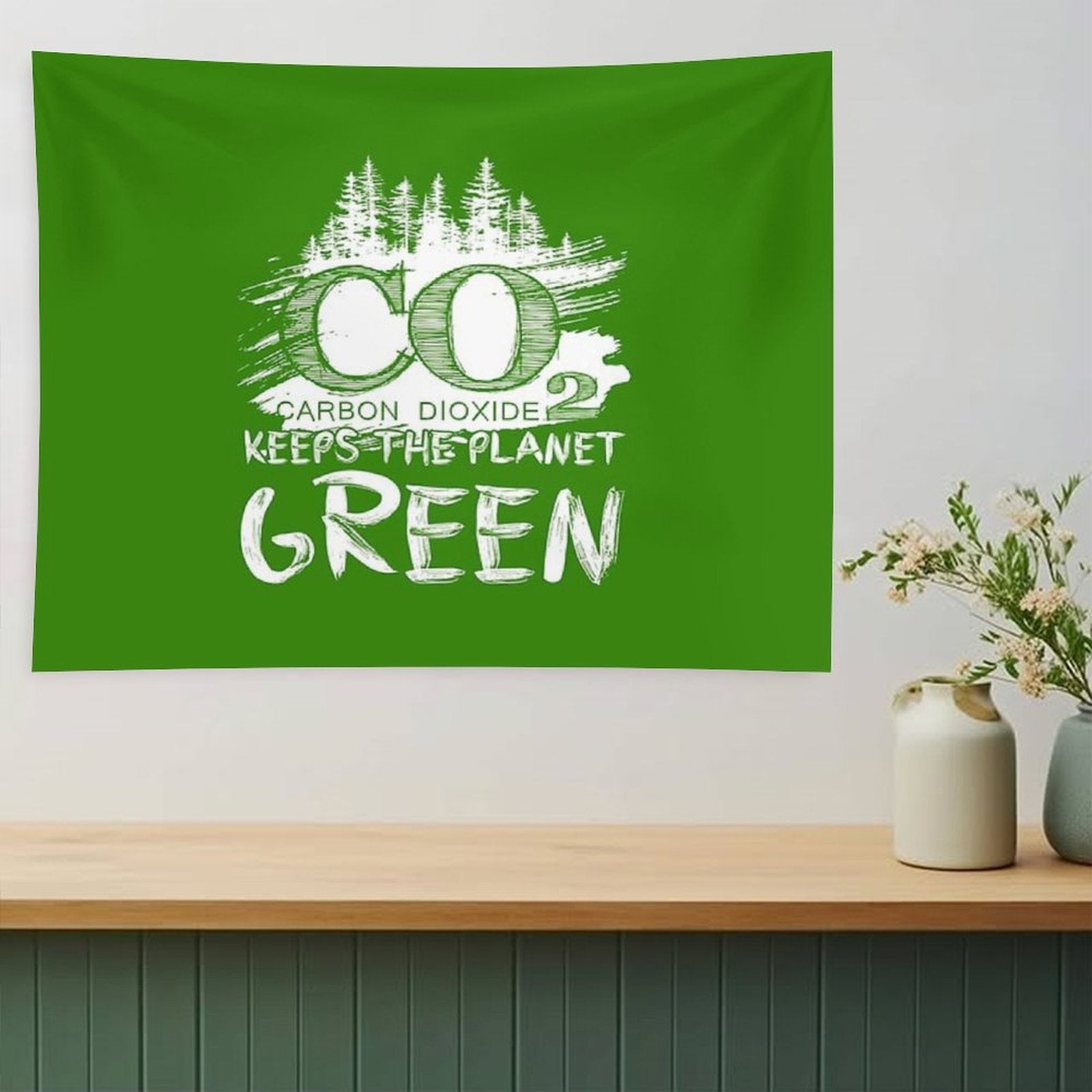 CO2 Keeps The Planet Green Tapestry