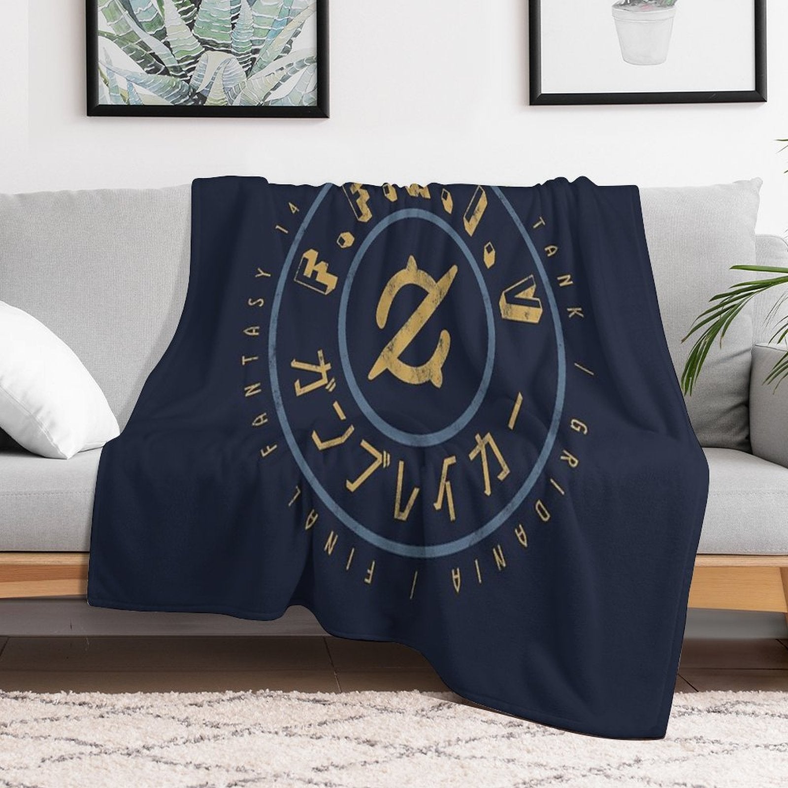 Final Fantasy XIV Gunbreaker Easy Care Throw Blanket