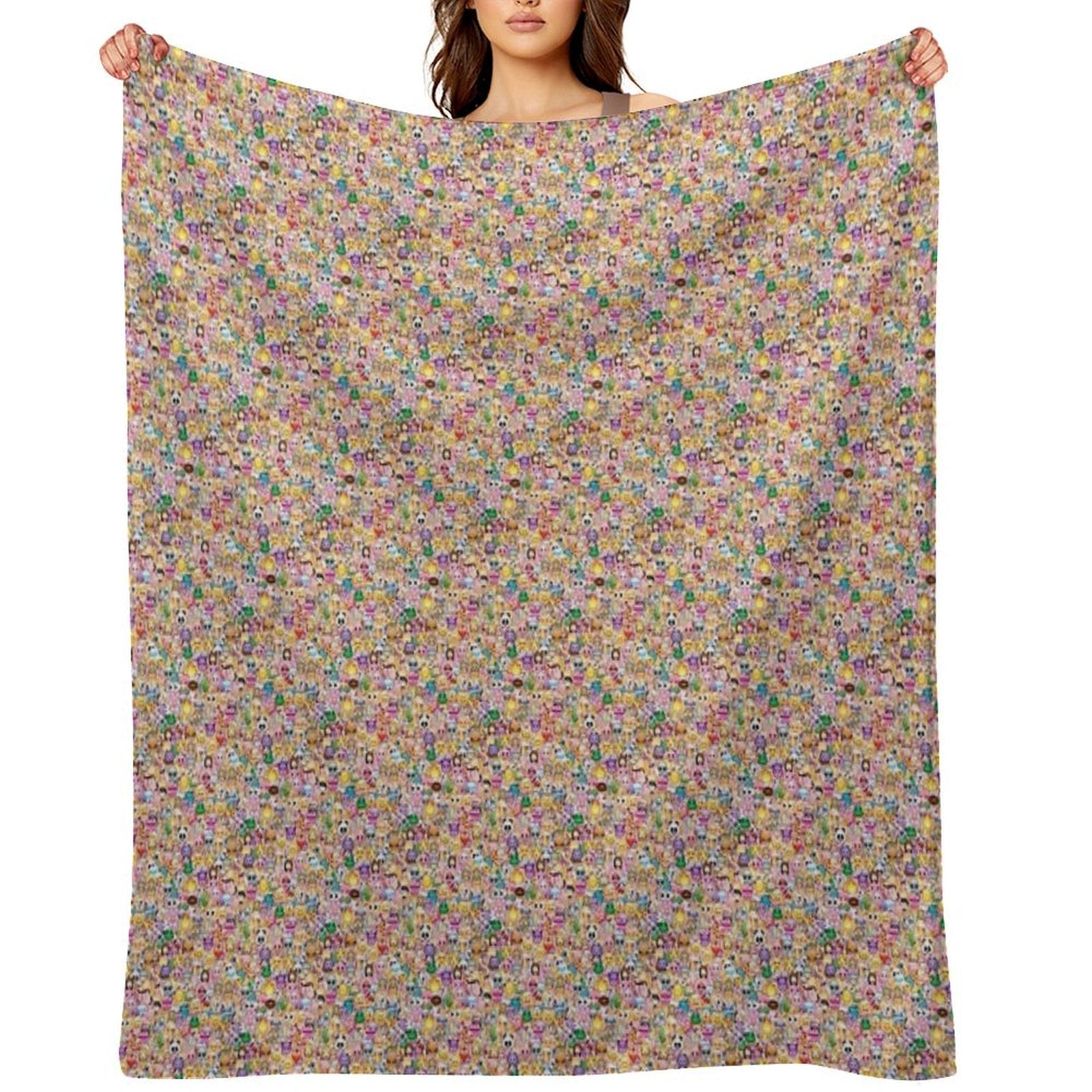 Copy of Lots of Colors And Funny Things Easy Care Throw Blanket