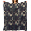Grunge Tartan Patchwork Multi-functional Throw Blanket