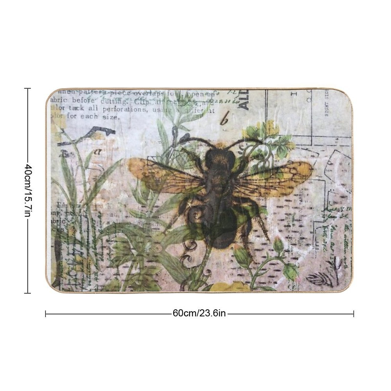 Spring Bee  Stain-Proof Bath Mat