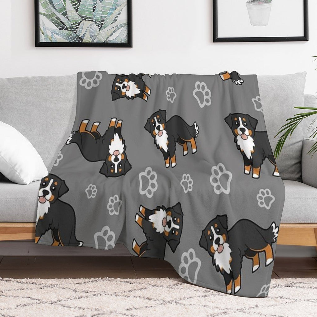 Bernese Mountain Dog. Eco-conscious Throw Blanket