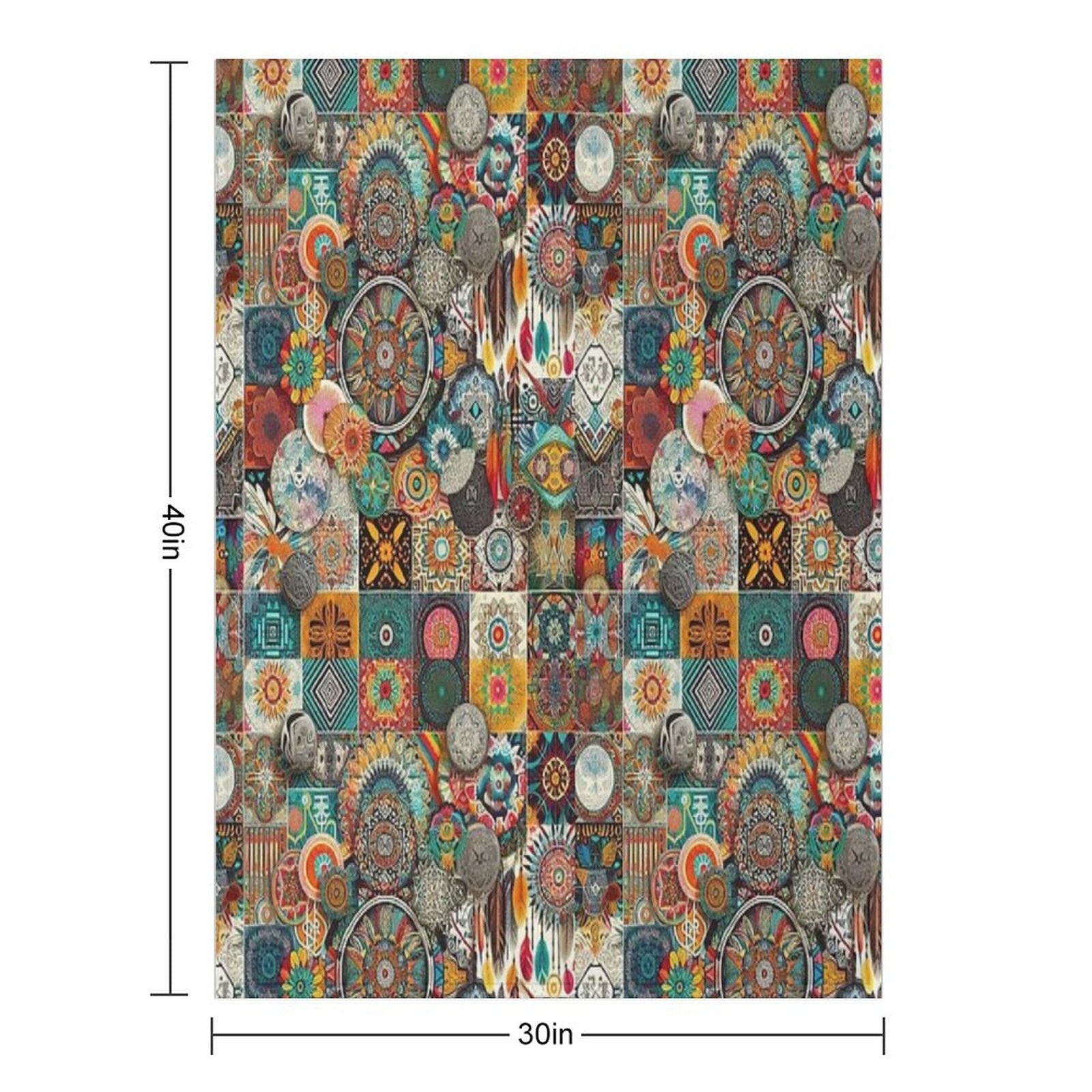 Fabric Pattern Multi-functional Throw Blanket