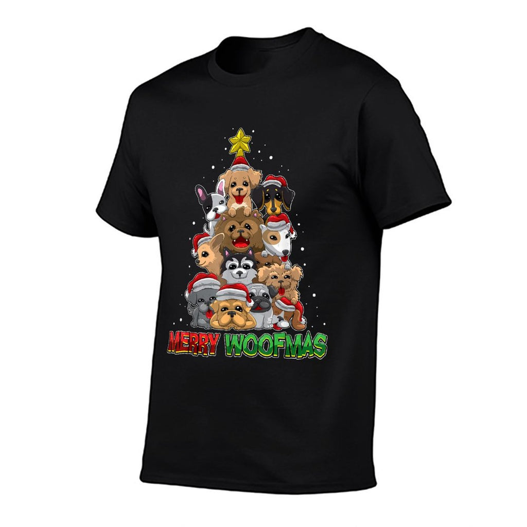 Merry Woofmas - Merry Christmas For Dog Lovers  Relaxed-fit T-Shirt