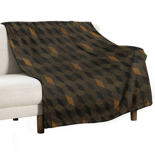 Art with Geometric Figures And Real Paper Texture 4 Gift-ready Throw Blanket