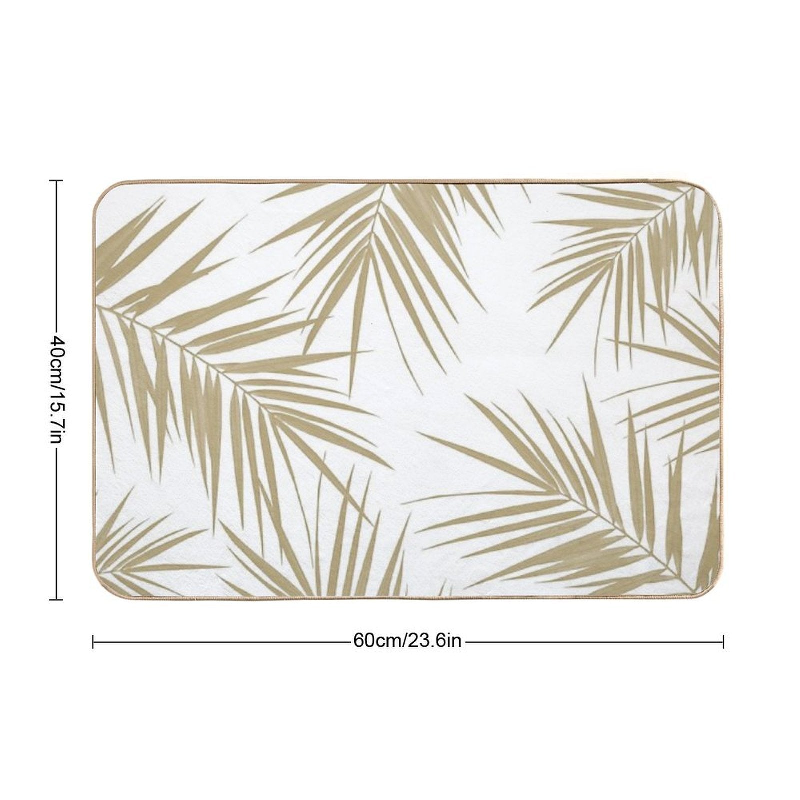 Palm Leaves Cali Finesse #2 #gold #tropical #decor #art  Repositionable Bath Mat