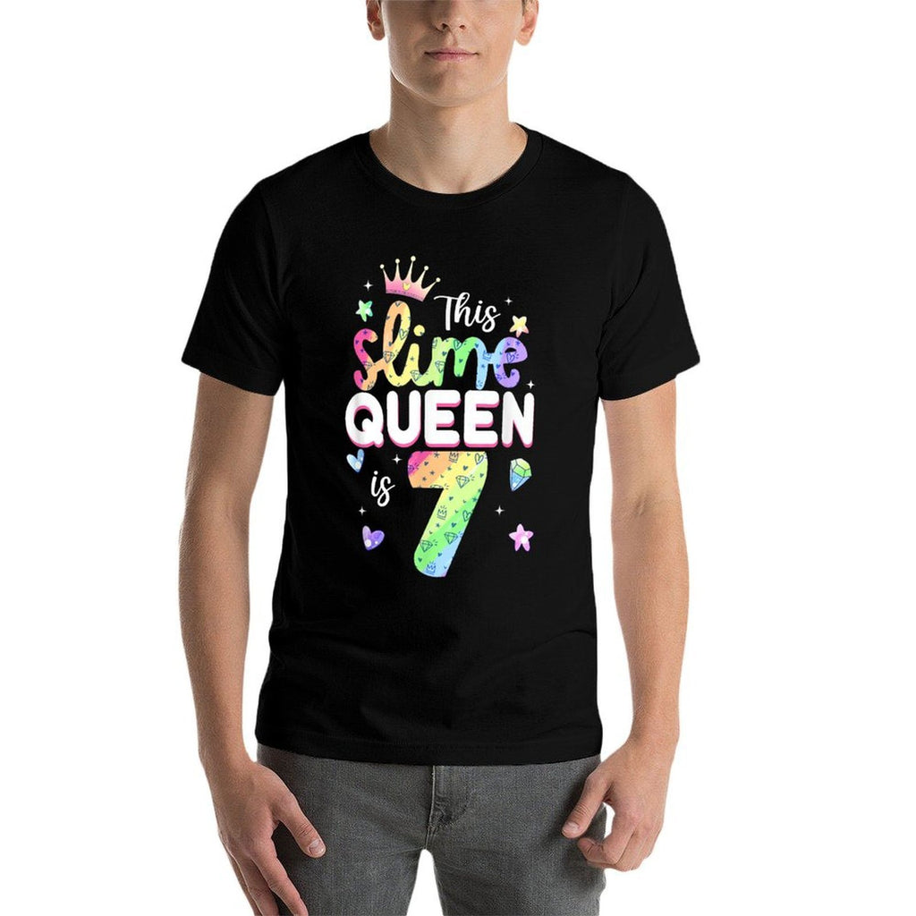 This Slime Queen Is 7 Year Old 7th Birthday For Girls  Breathable T-Shirt