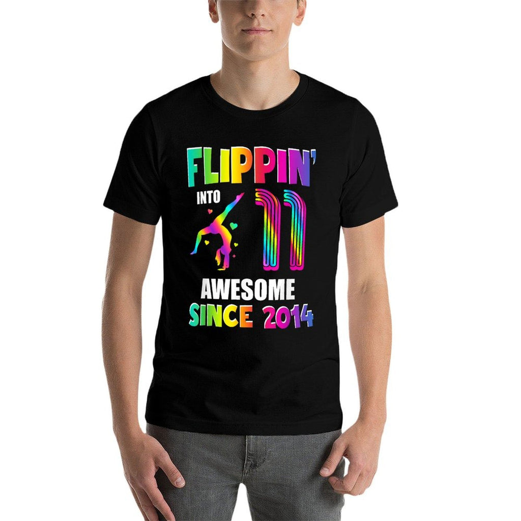 11th Birthday Gymnastics Girl 11 Year Old Gymnast Born 2014  Rolled Sleeves T-Shirt