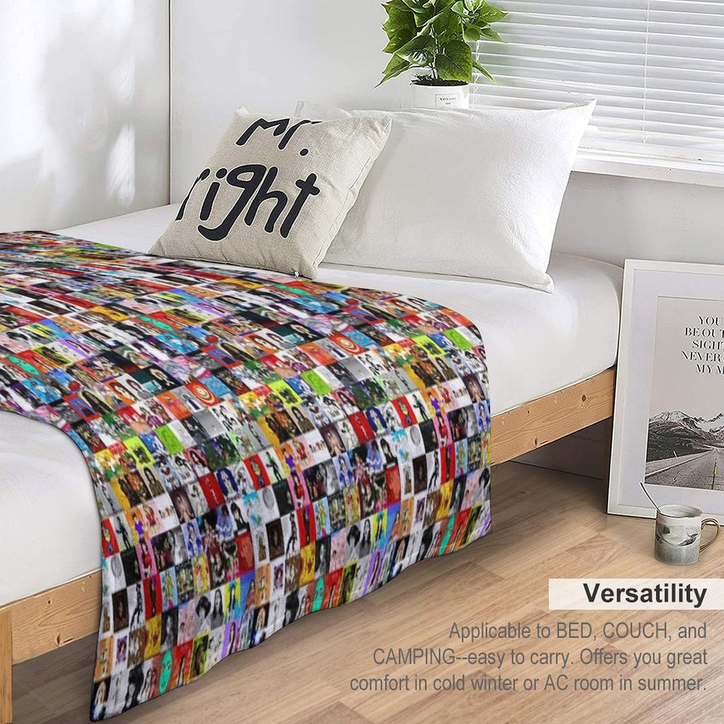Album Collage 3 Plush Throw Blanket