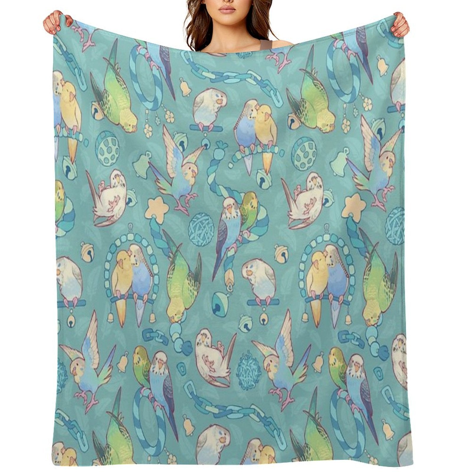 Budgie Bunch Bubblegum Ice Cream Flavored Plush Throw Blanket
