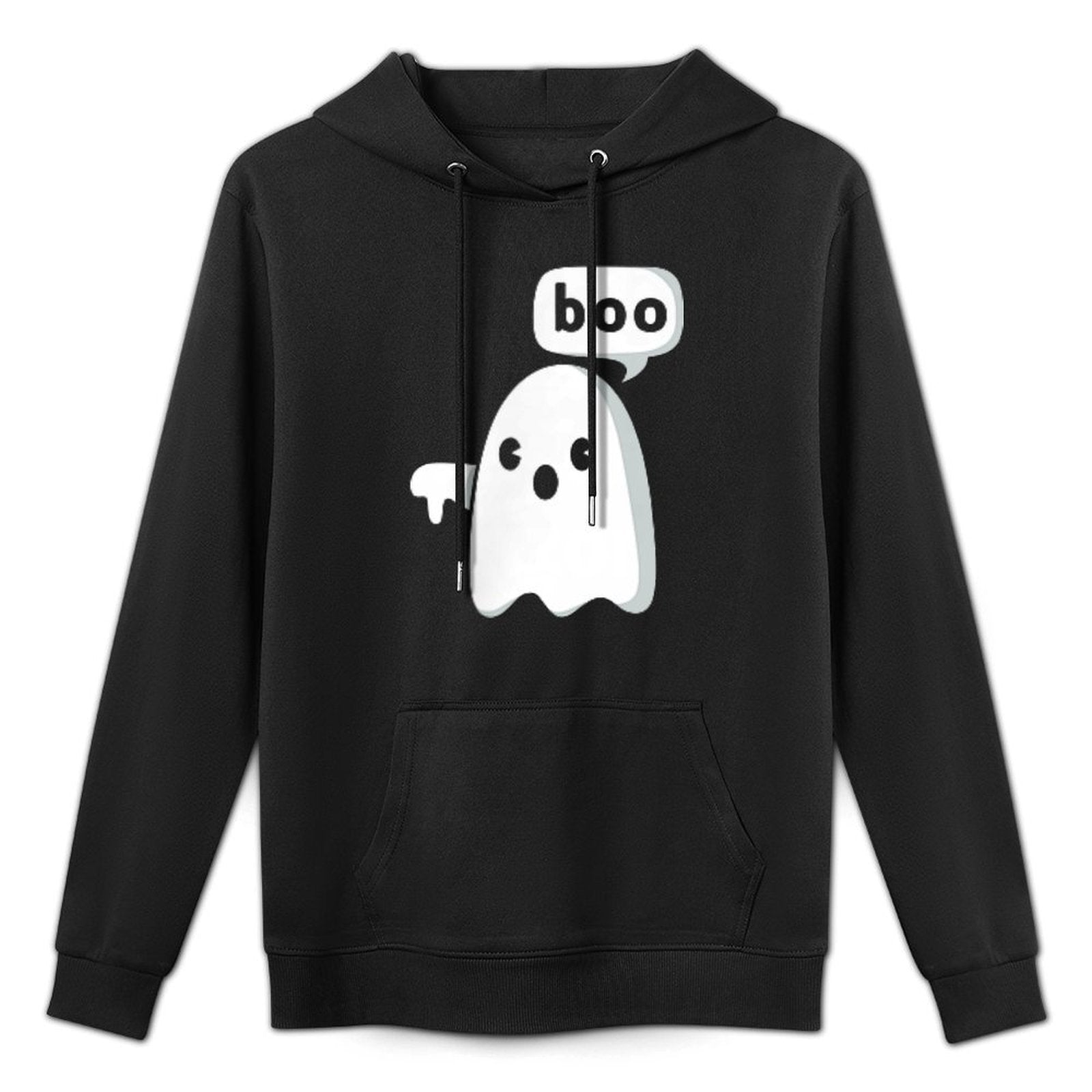 Thumbs Down Ghost Screaming Boo Disapproval Ghost Halloween Adjustable Hood Hoodie