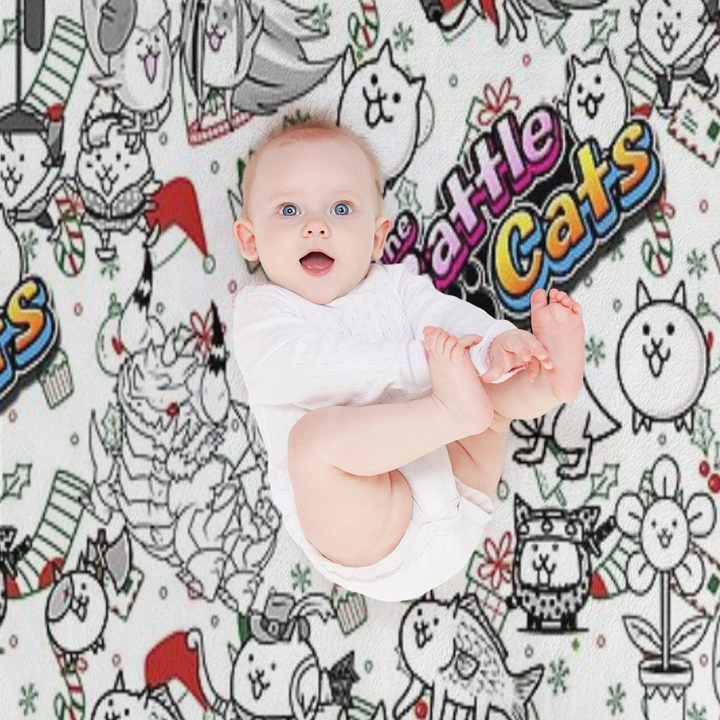 Battle Cats Compact Throw Blanket