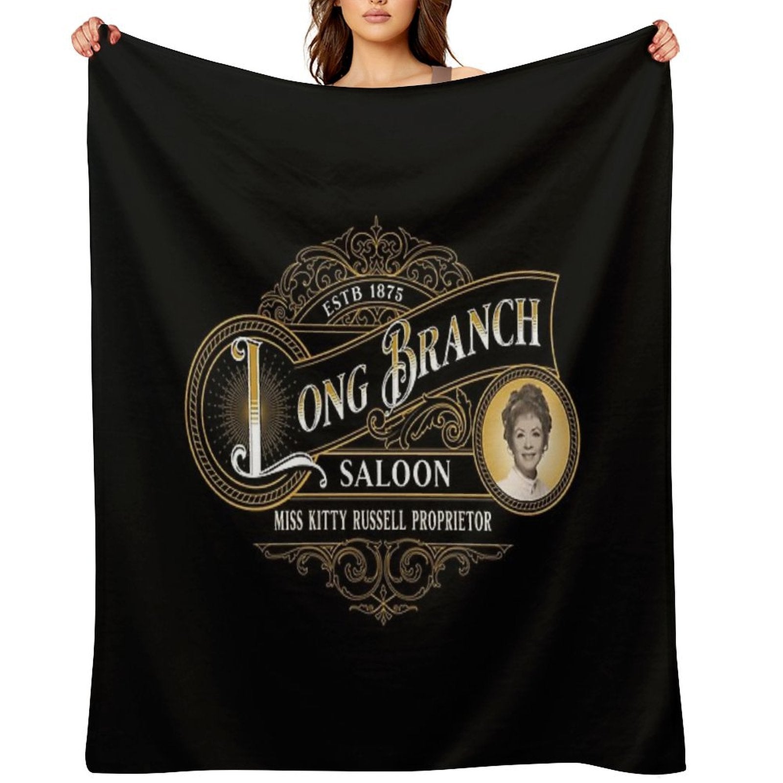 Gunsmoke  Miss Kitty's Long Branch Saloon Western Compact Throw Blanket