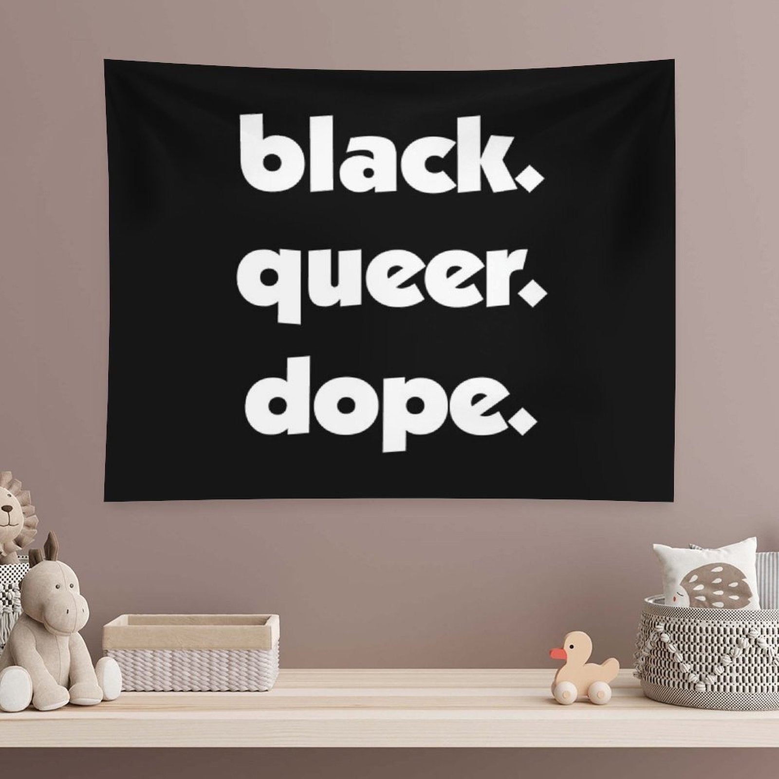 Black History Month Black Queer Dope Pride Gift Tapestry