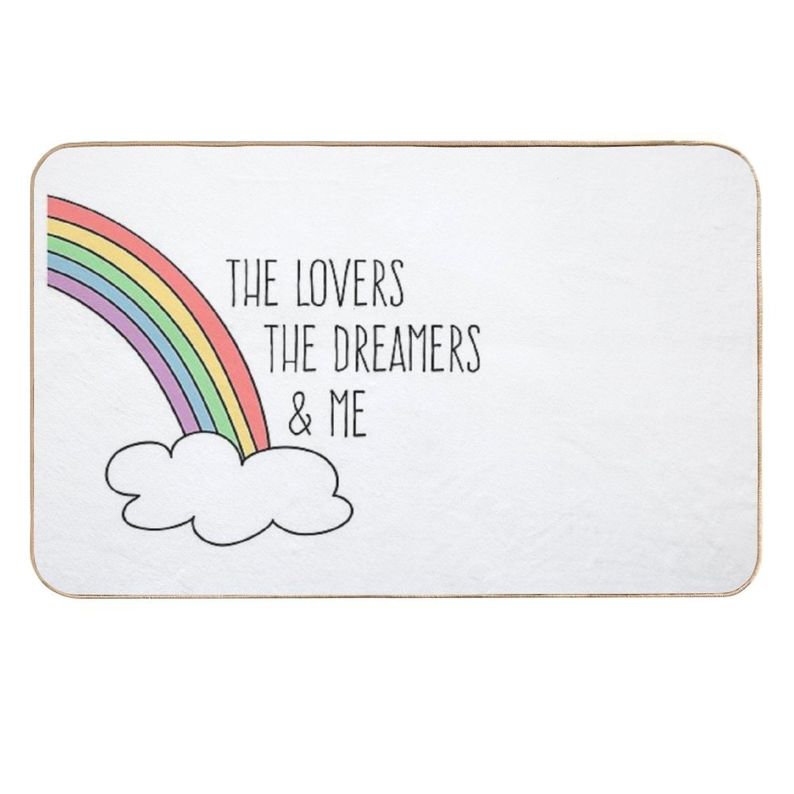 Rainbow Connection (black Text)  Fade-Resistant Bath Mat