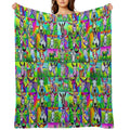 A Collection of Donkey Portraits All-season Throw Blanket