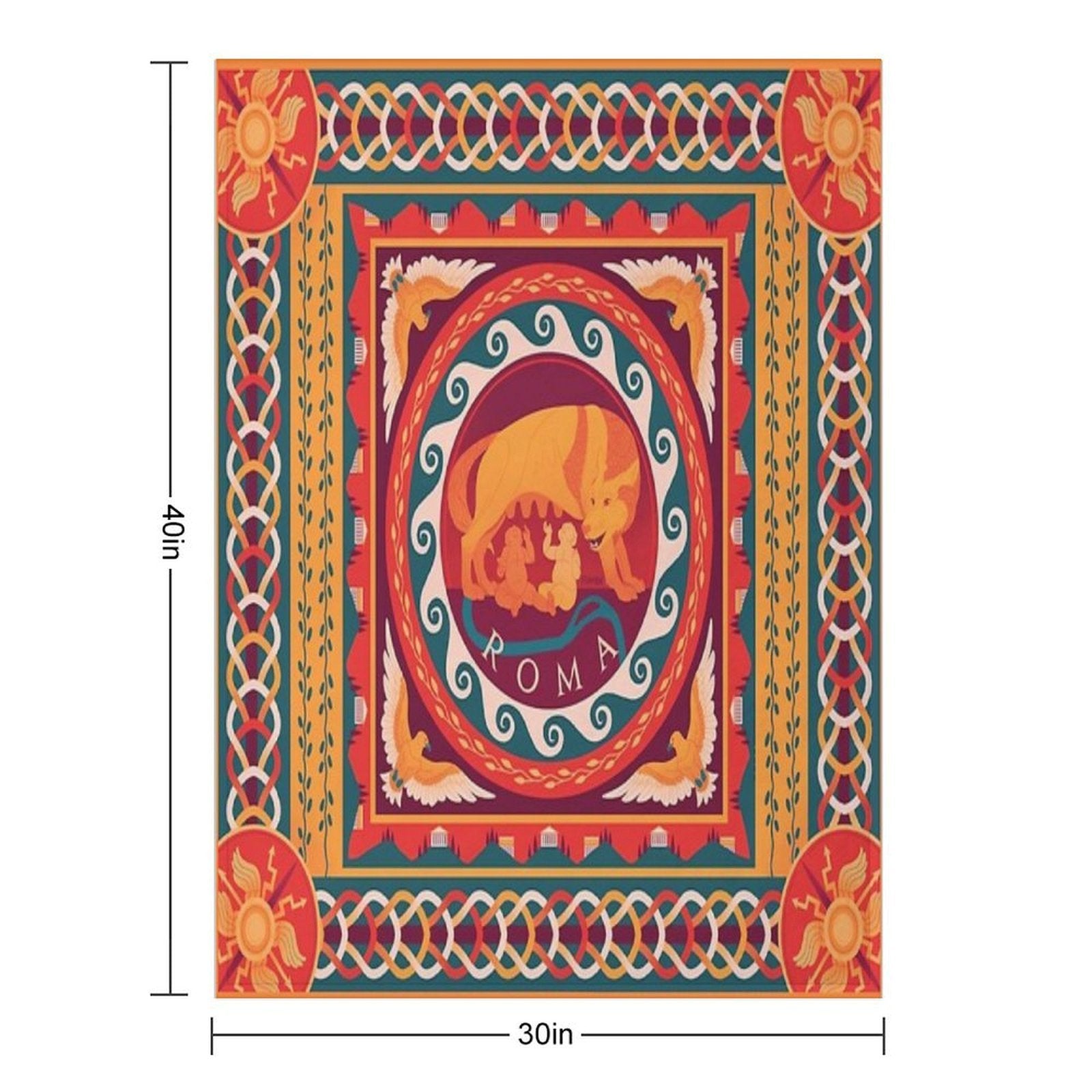 Roma Mosaic Premium Throw Blanket