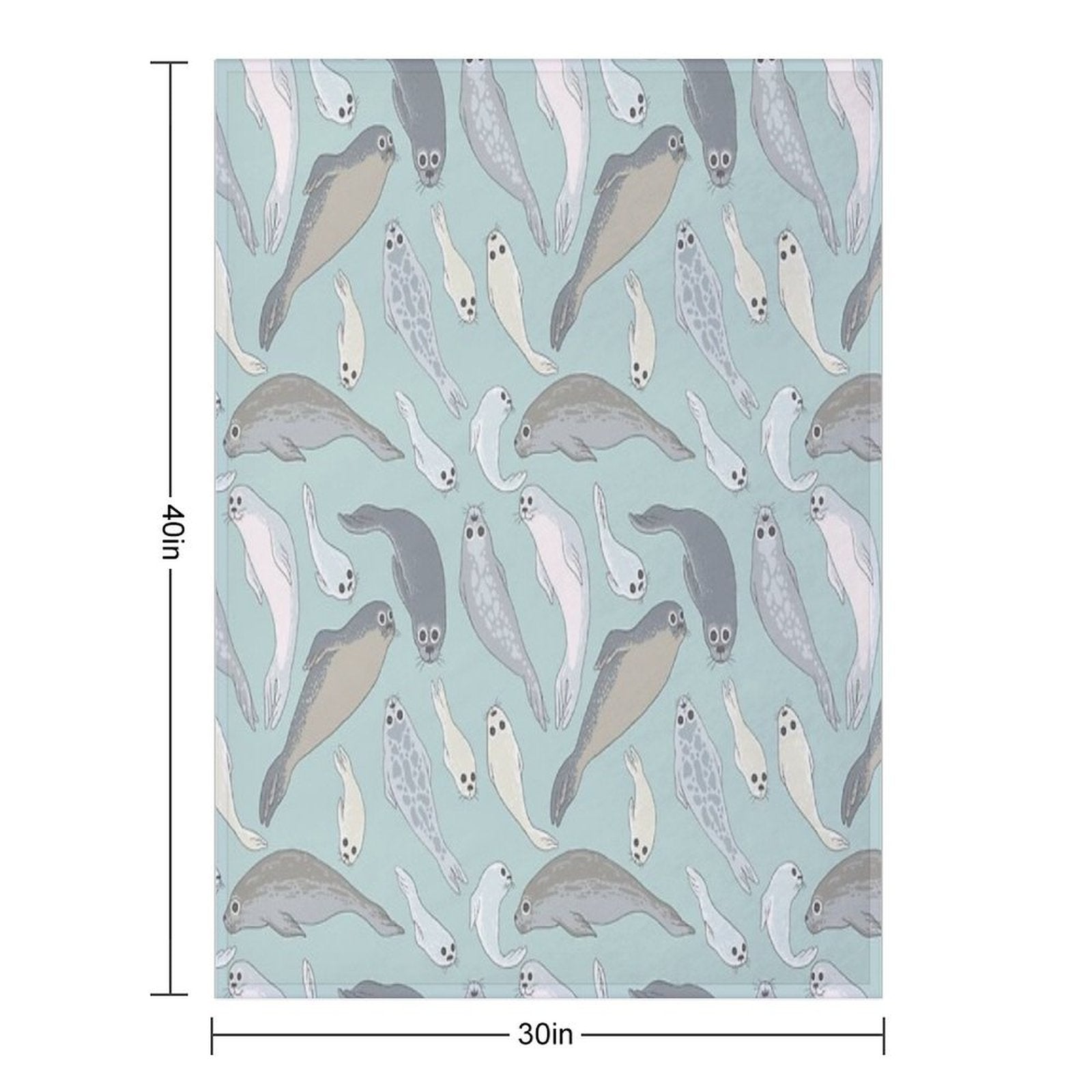 Seals Easy Care Throw Blanket