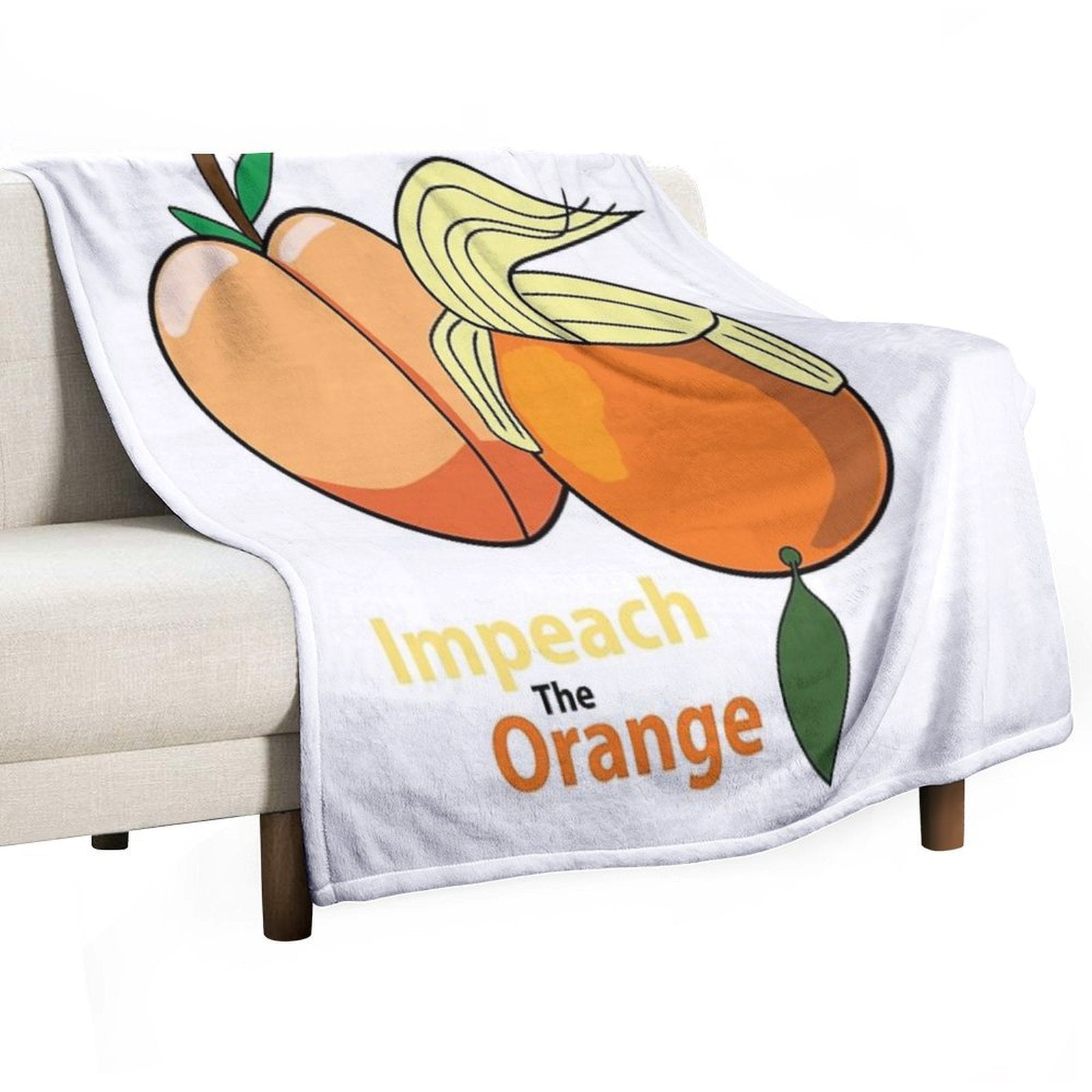 Impeach The Orange No Background Quick-dry Throw Blanket
