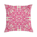 Hot Pink & Soft Cream Folk Art Pattern Soft Warmth Comfort Throw Pillow