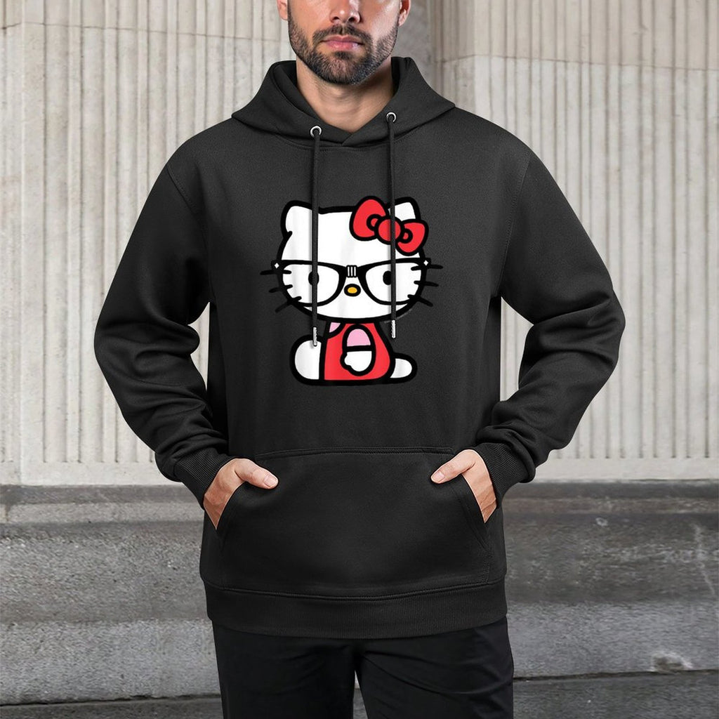Hello Kitty Nerd Glasses Shrink-Resistant Hoodie