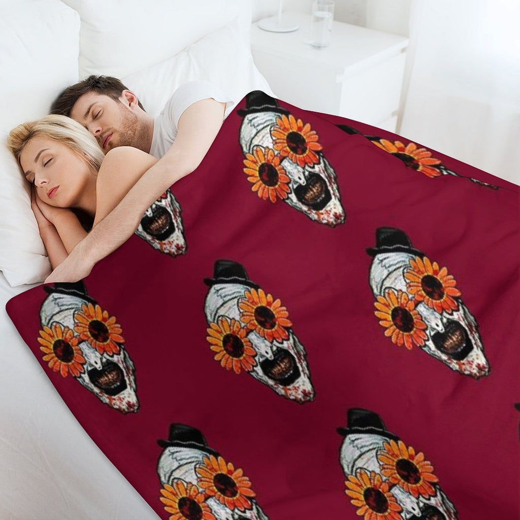 Art The Clown Terrifier 2 Sunflower Sunglasses Multi-functional Throw Blanket