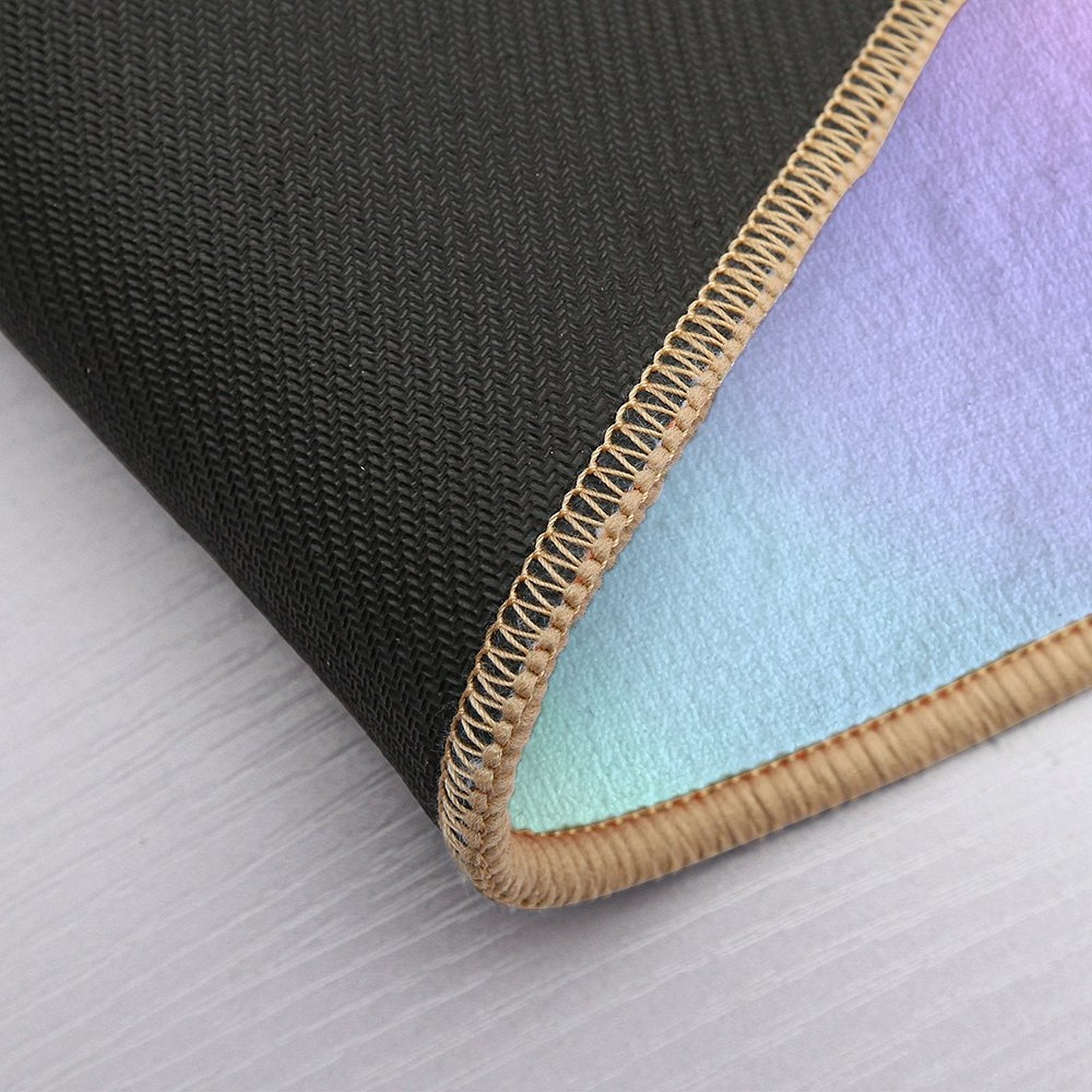 Light Pastel Rainbow Spiral Durable Bath Mat