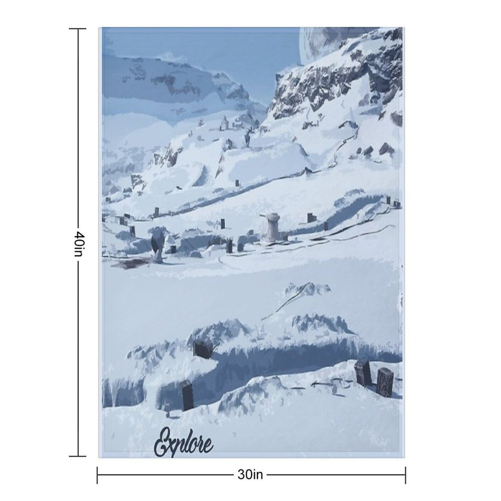 Hoth Easy Care Throw Blanket