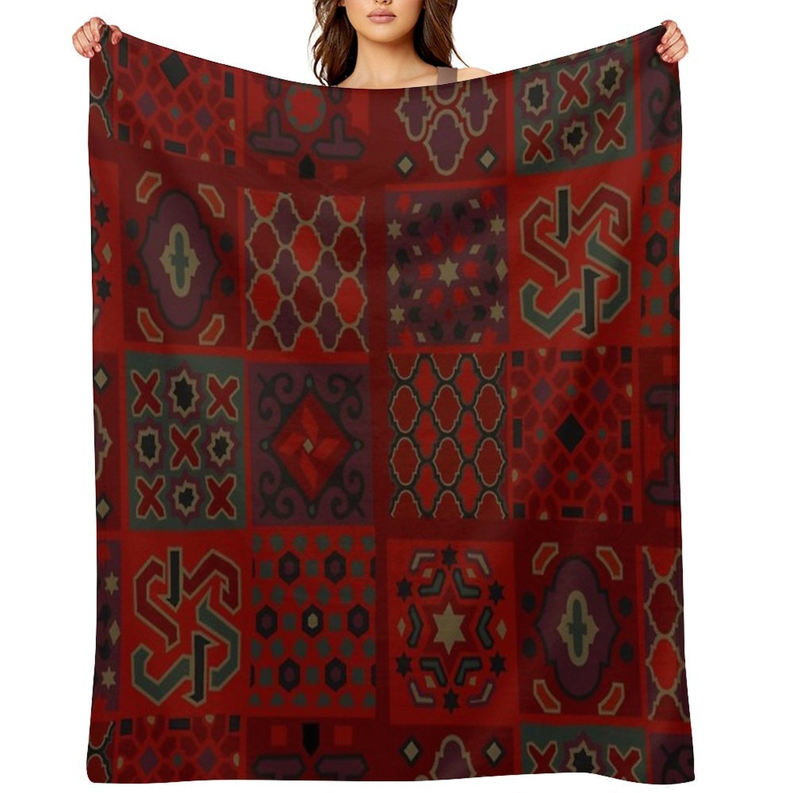 Moroccan Moments - Saffron Eco-conscious Throw Blanket
