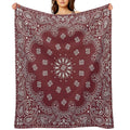 Bandana - Hippie Style Plush Throw Blanket