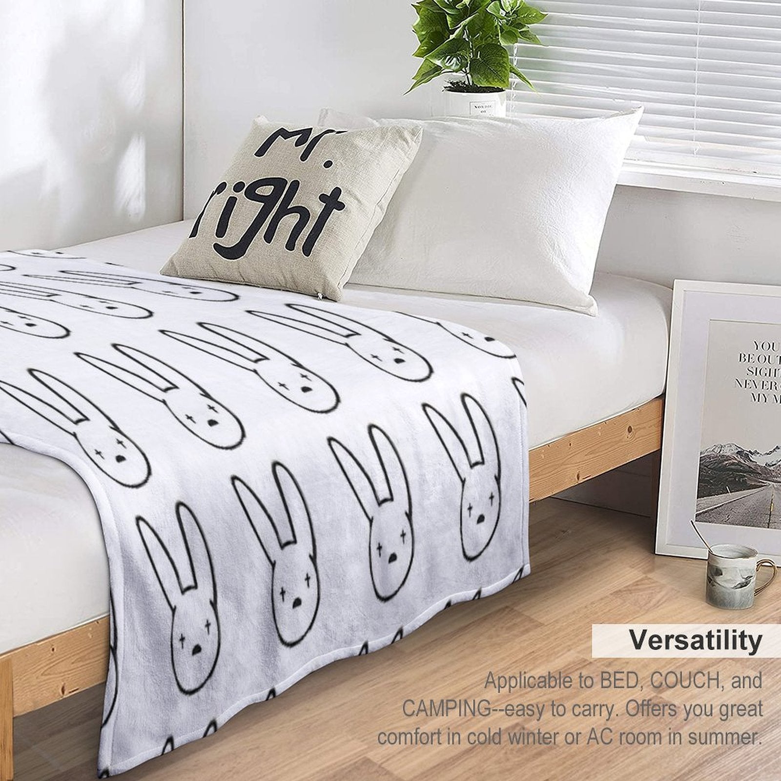 Bad Bunny Gift-ready Throw Blanket
