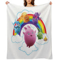 Sunny Bunnies - Rainbow Bunnies Compact Throw Blanket