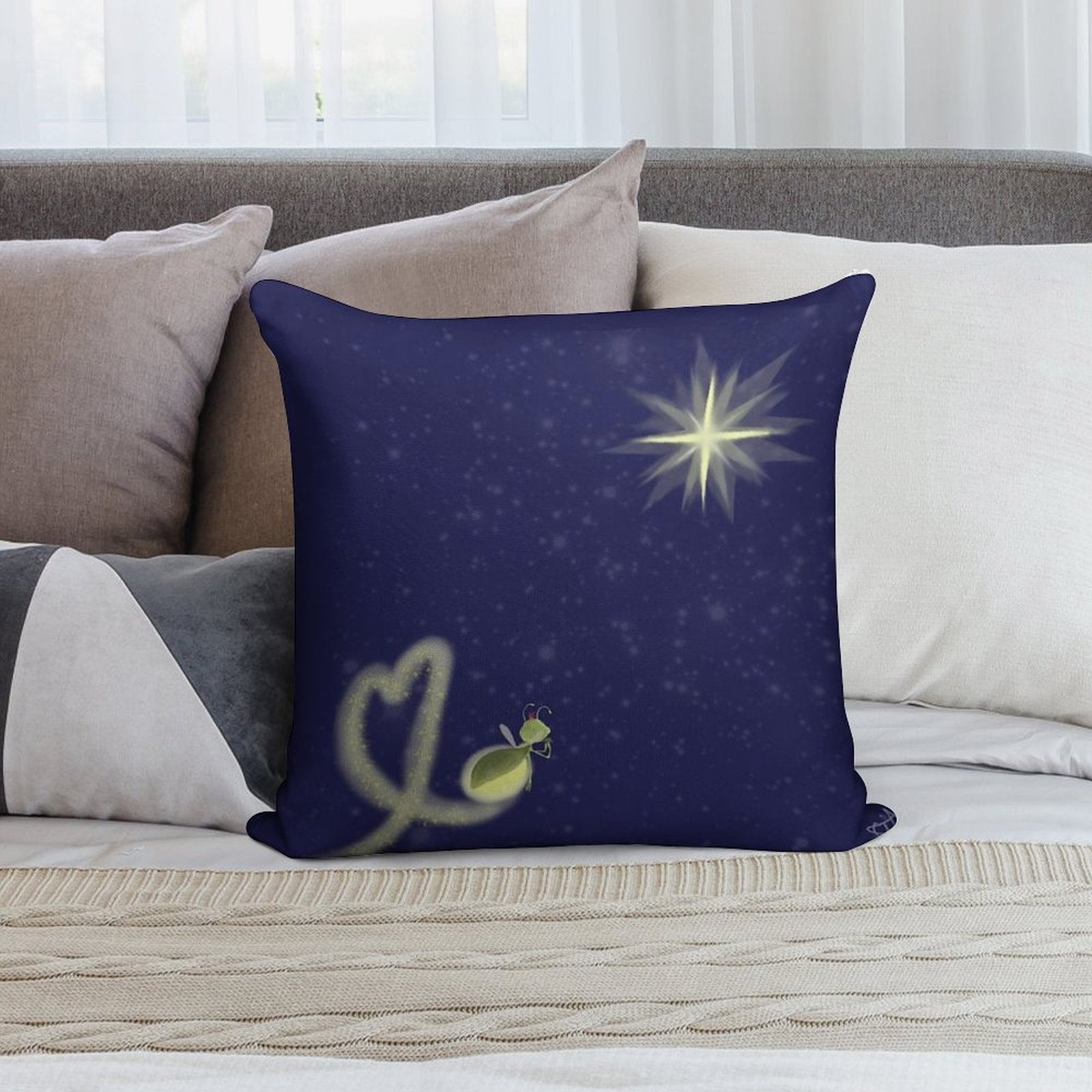 Ray And Evangeline Soft Fade-Resistant Throw Pillow