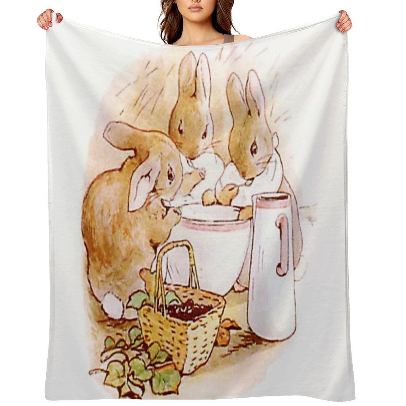 Flopsy, Mopsy And Cottontail Machine-washable Throw Blanket
