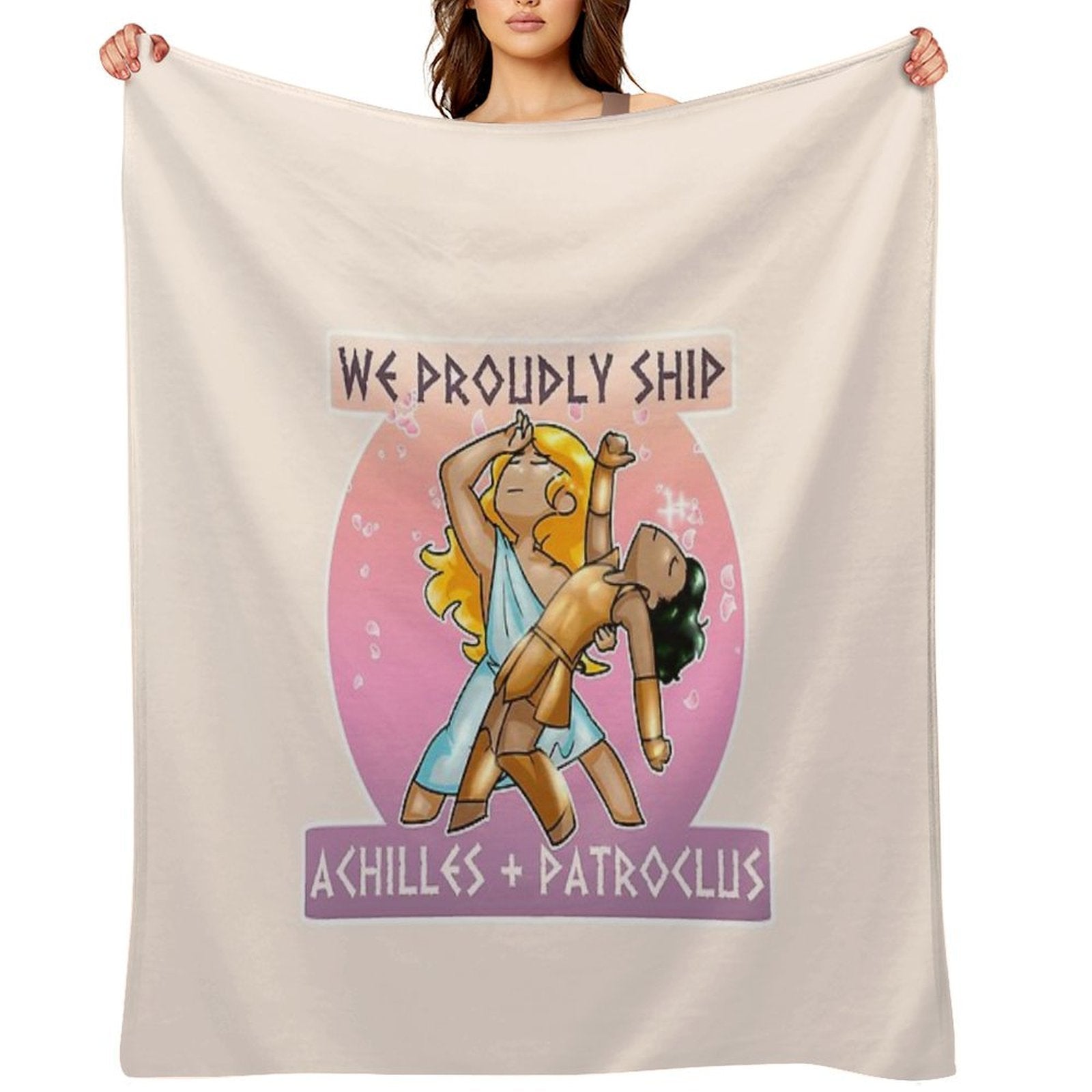 Achilles + Patroclus Plush Throw Blanket