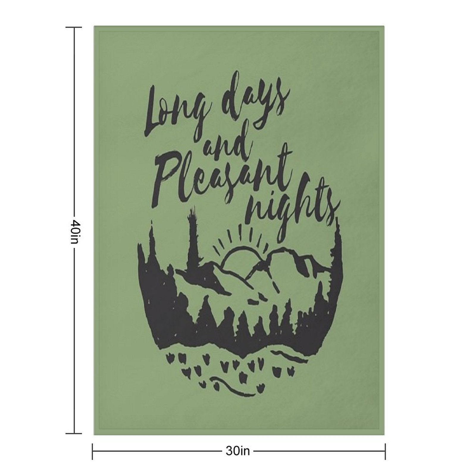 Long Days And Pleasant Nights Durable Throw Blanket