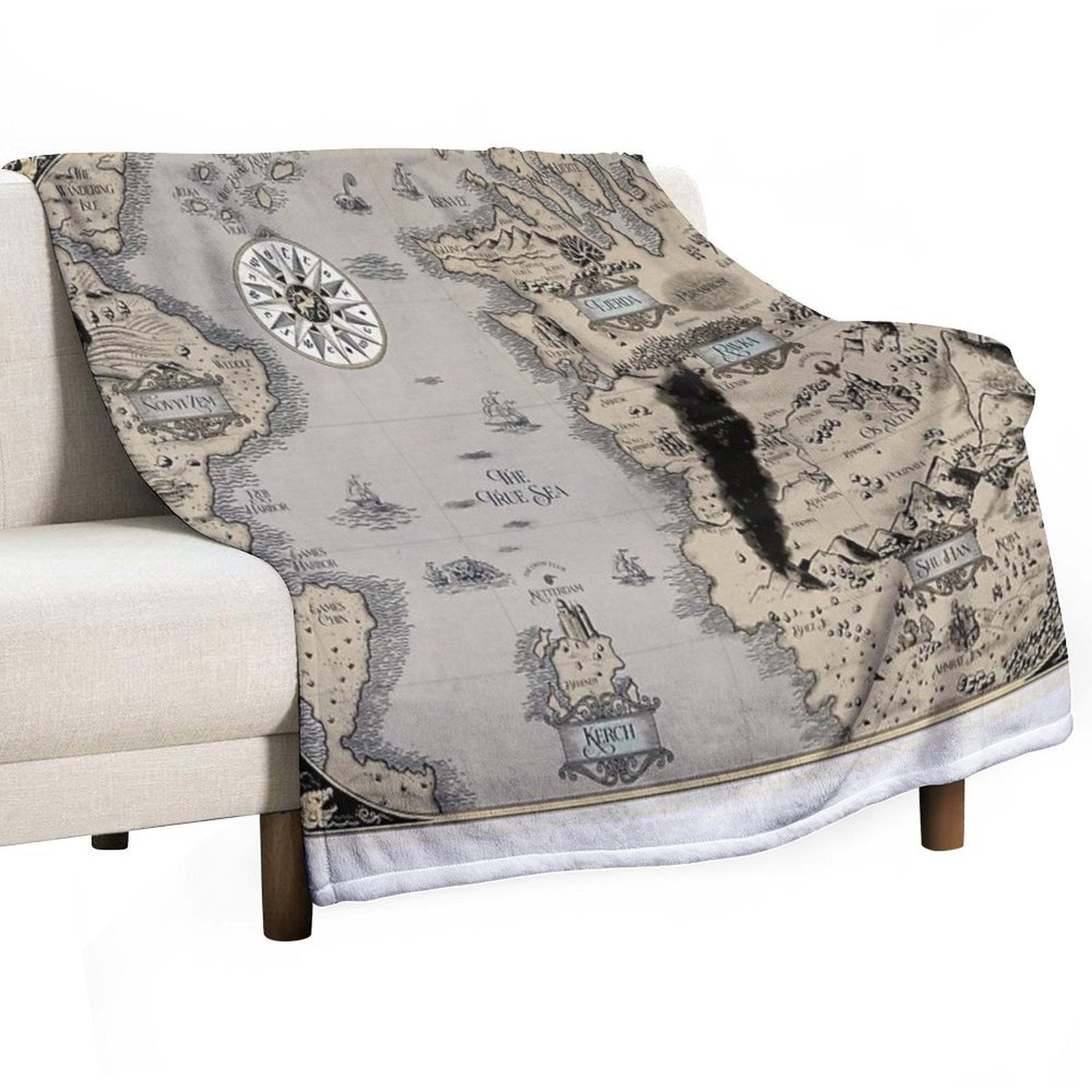 Colorized Grishaverse Map (High Res) Lightweight Throw Blanket
