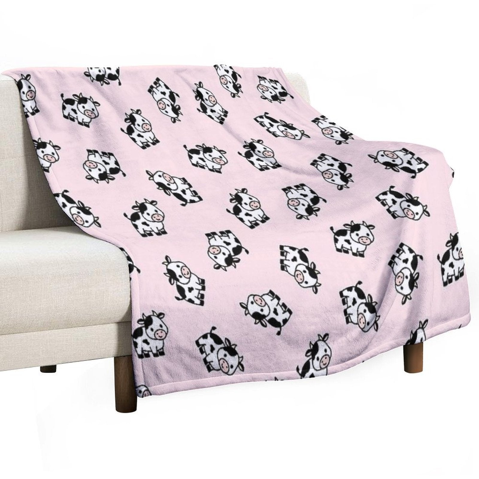 Cow Machine-washable Throw Blanket